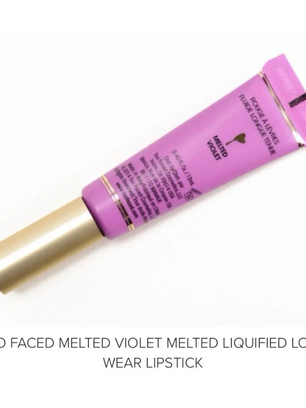 New Too Faced Melted Matte MELTED VIOLET Liquified Long Wear Liquid Lipstick FS